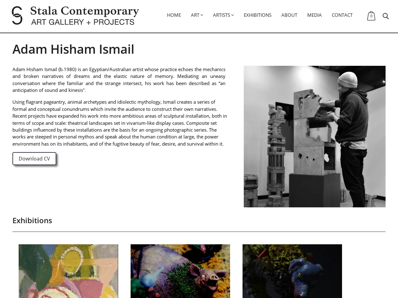 Website of concrete sculptor Adam Hisham Ismail