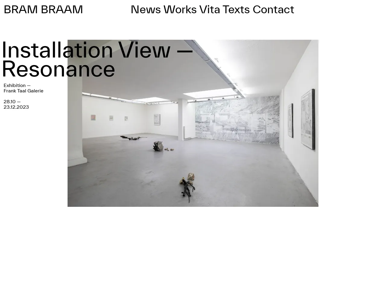 Website of concrete sculptor Bram Braam