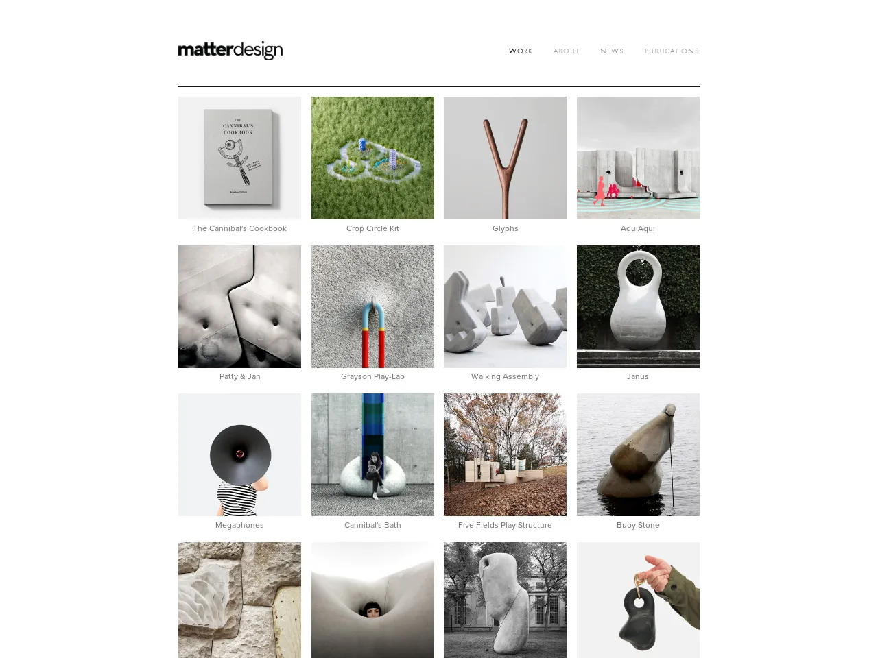 Website of concrete sculptor Brandon Clifford