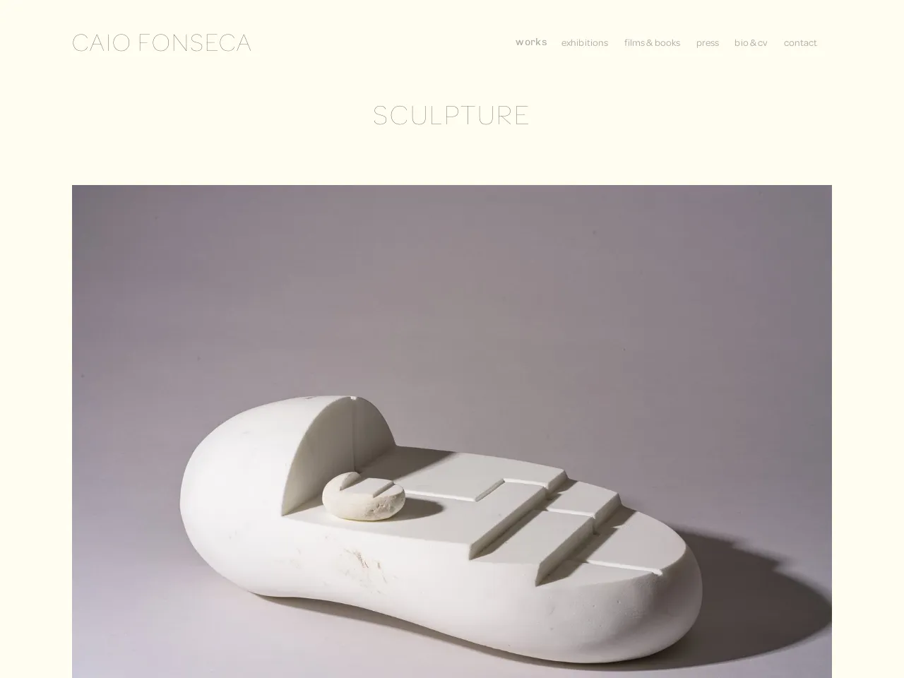 Website of concrete sculptor Caio Fonseca