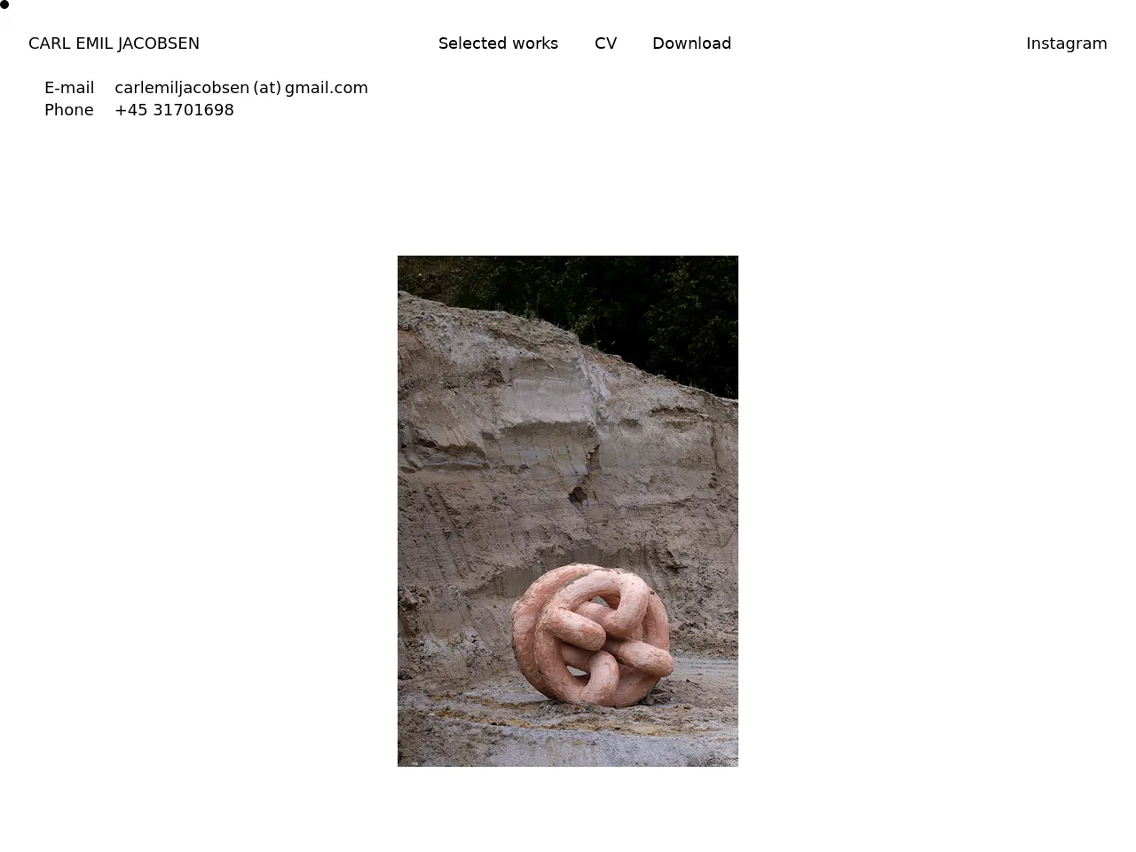 Website of concrete sculptor Carl Emil Jacobsen