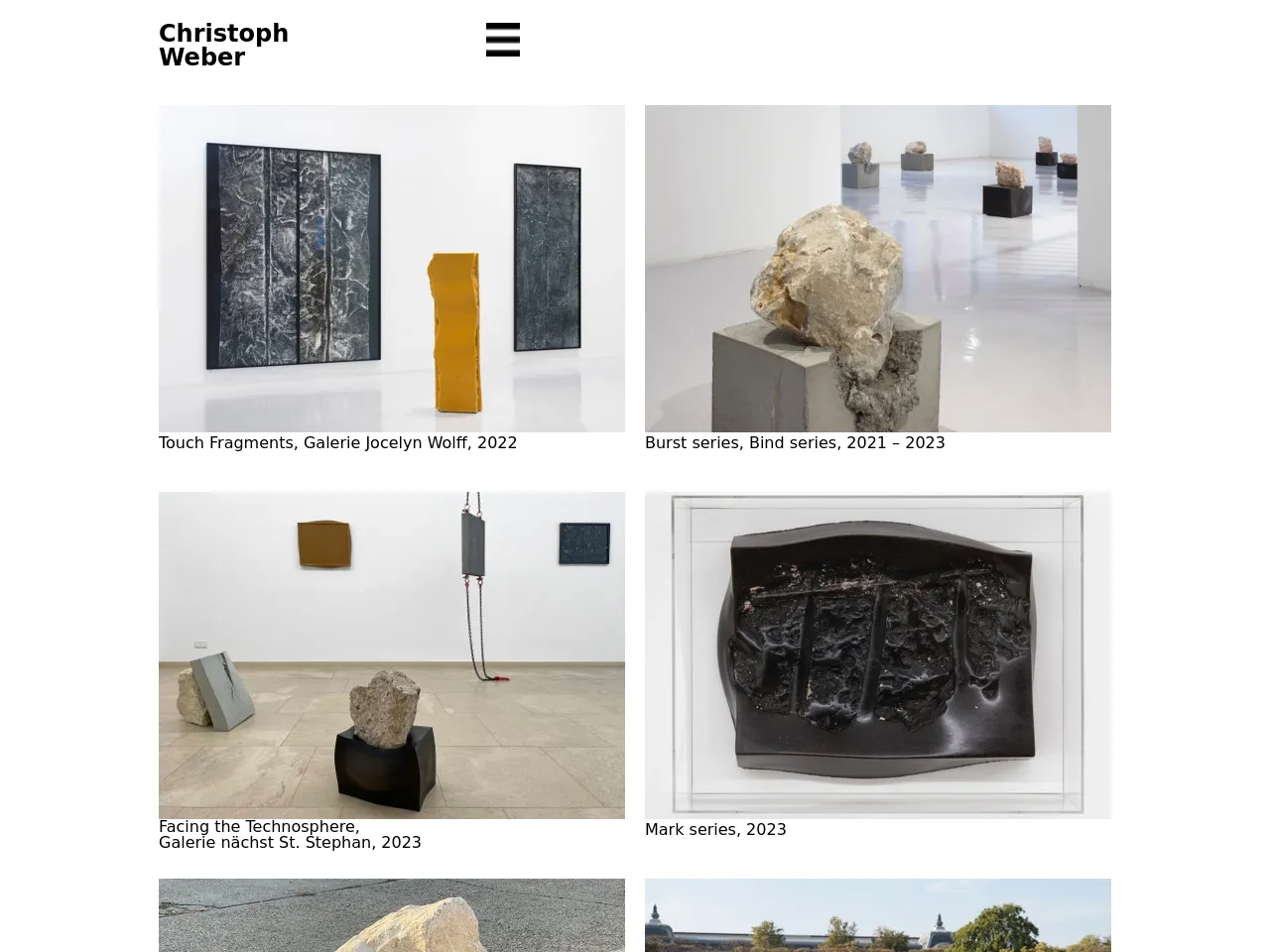 Website of concrete sculptor Christoph Weber