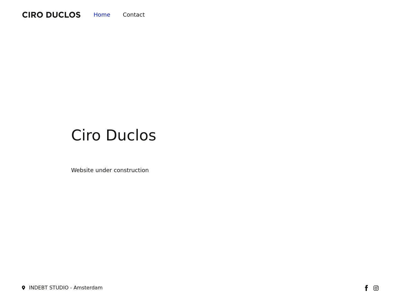 Website of concrete sculptor Ciro Duclos