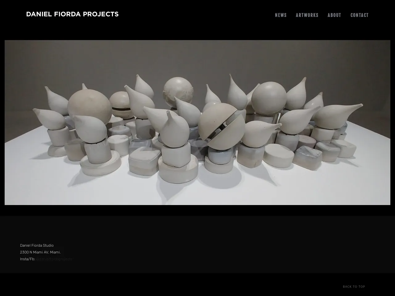 Website of concrete sculptor Daniel Fiorda