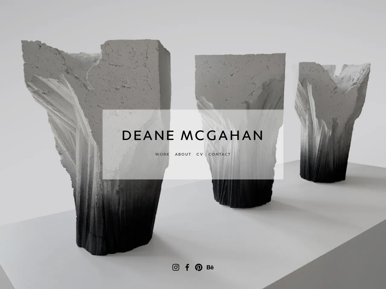 Website of concrete sculptor Deane McGahan