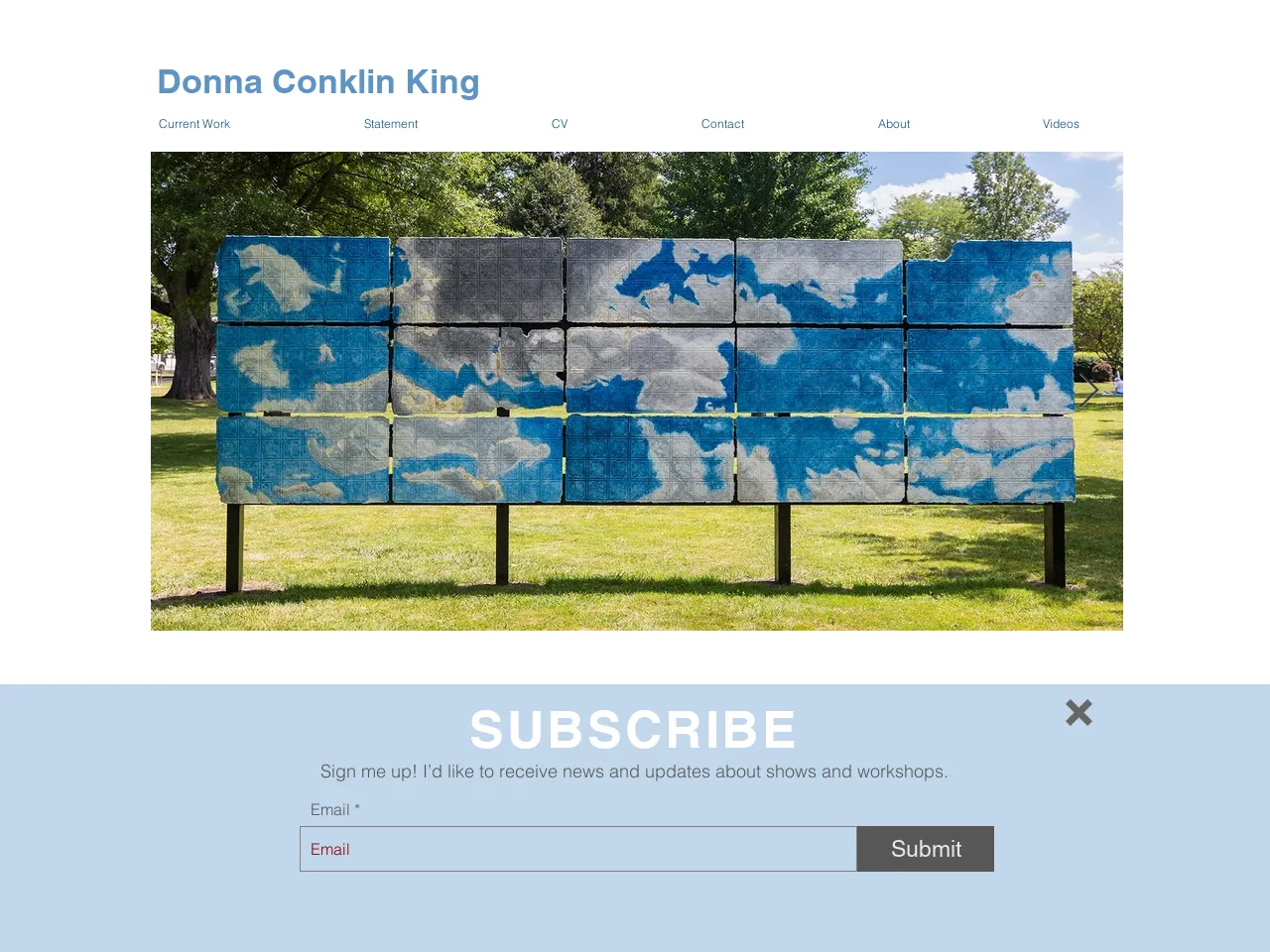 Website of concrete sculptor Donna Conklin King