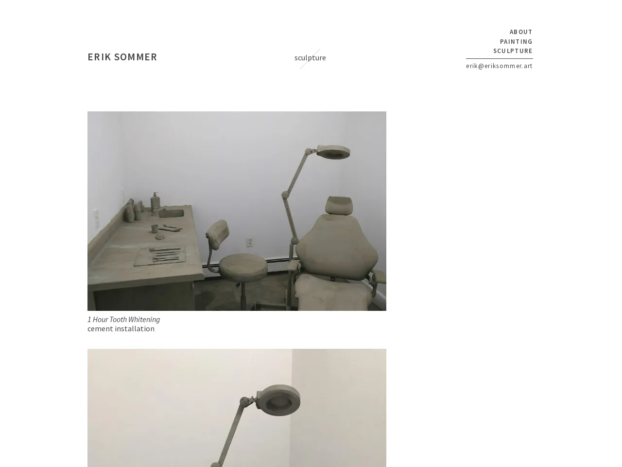 Website of concrete sculptor Erik Sommer