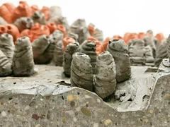 Concrete sculptures by Éva Farkas-Pap