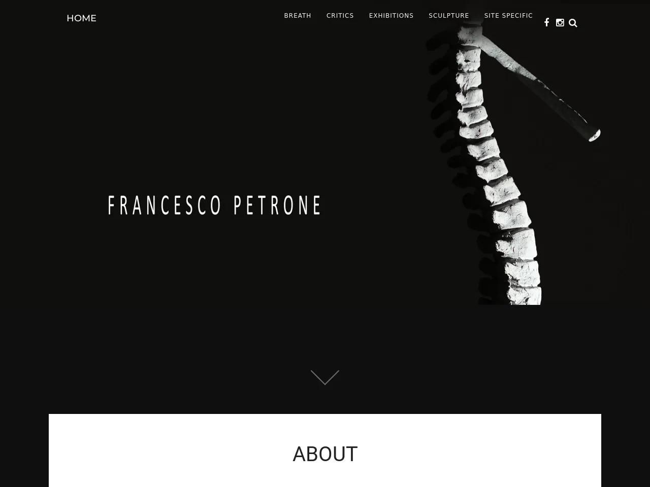 Website of concrete sculptor Francesco Petrone