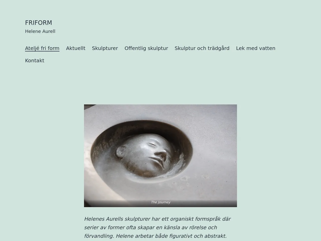 Website of concrete sculptor Helene Aurell