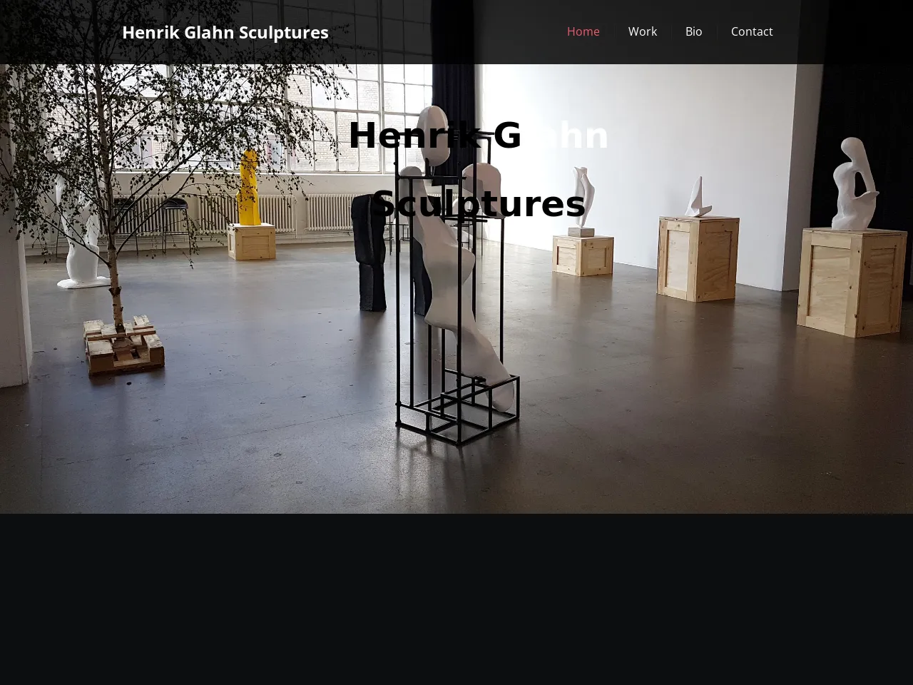 Website of concrete sculptor Henrik Glahn