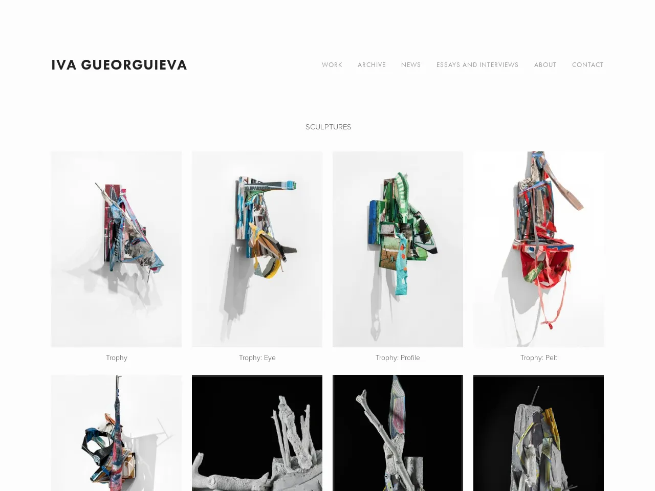 Website of concrete sculptor Iva Gueorguieva