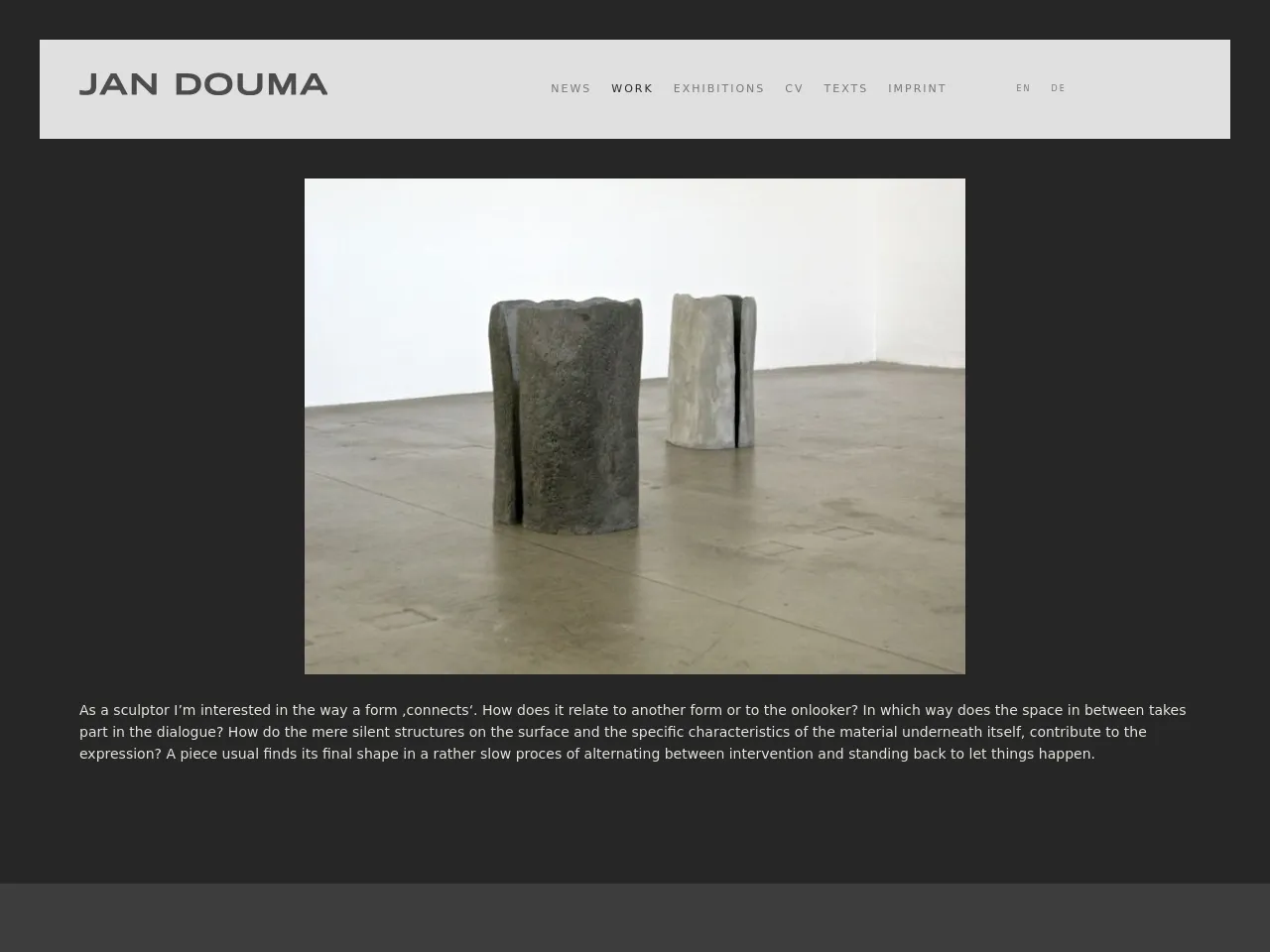 Website of concrete sculptor Jan Douma