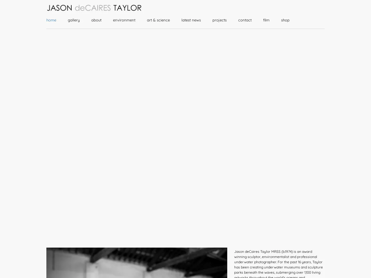 Website of concrete sculptor Jason deCaires Taylor