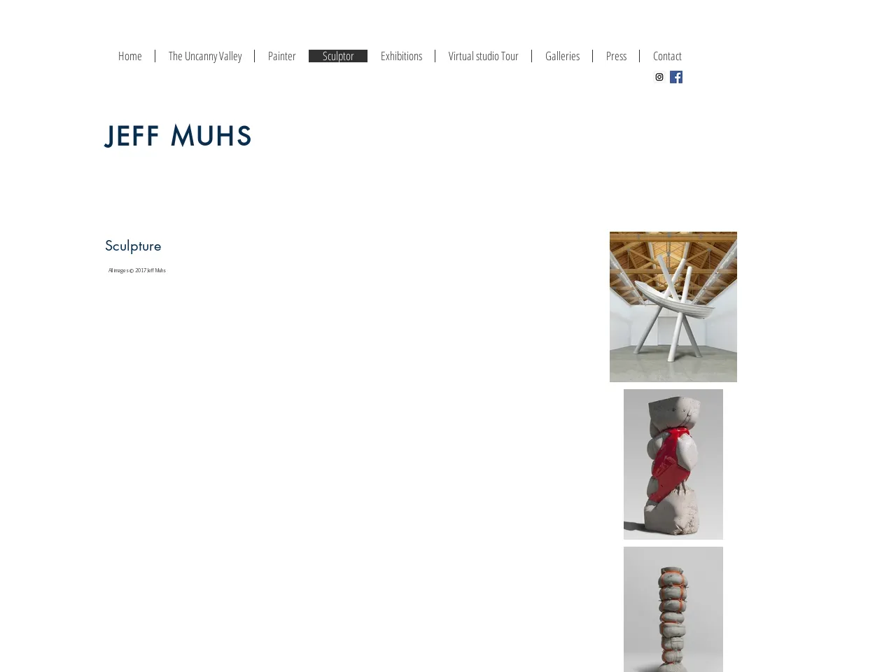 Website of concrete sculptor Jeff Muhs