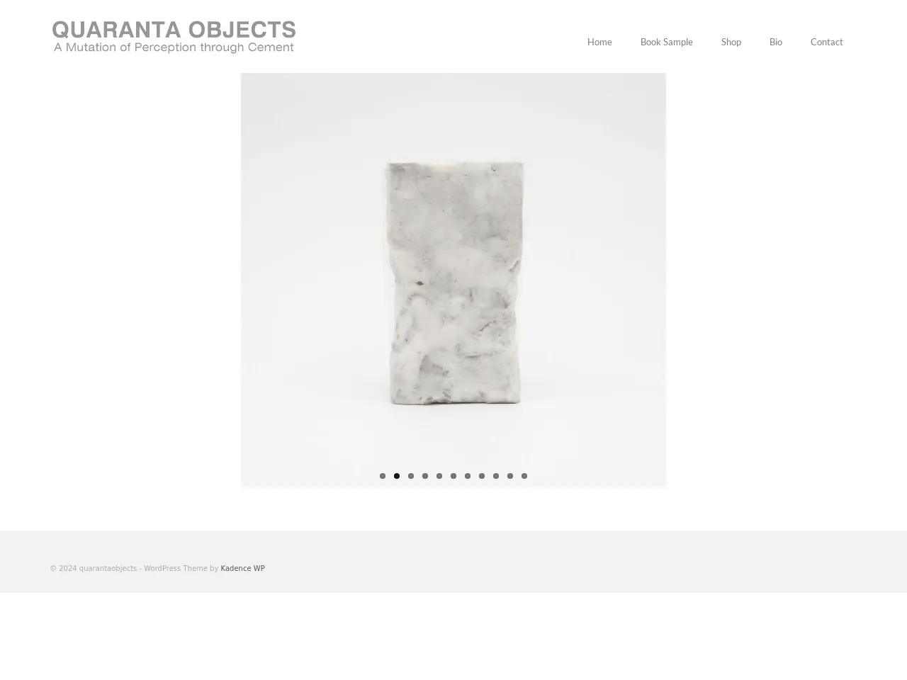 Website of concrete sculptor Julie Puaux