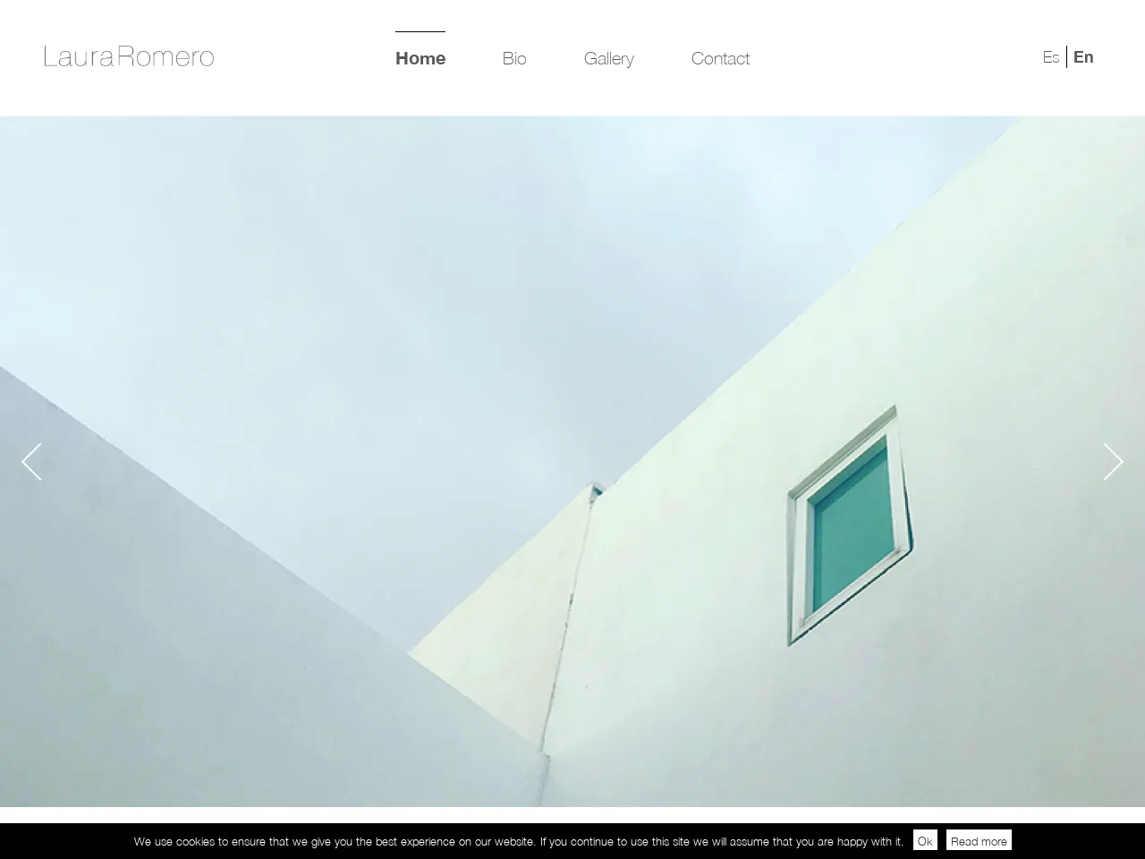 Website of concrete sculptor Laura Romero