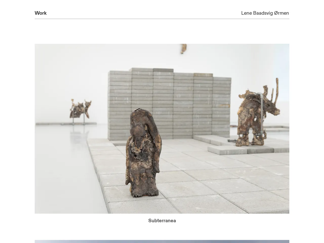 Website of concrete sculptor Lene Baadsvig Ørmen