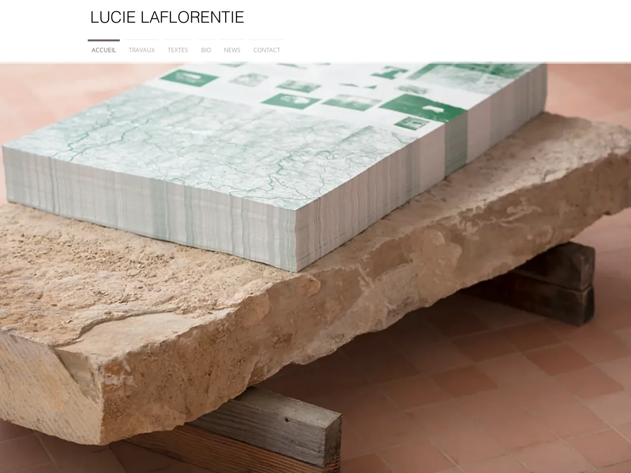 Website of concrete sculptor Lucie Laflorentie