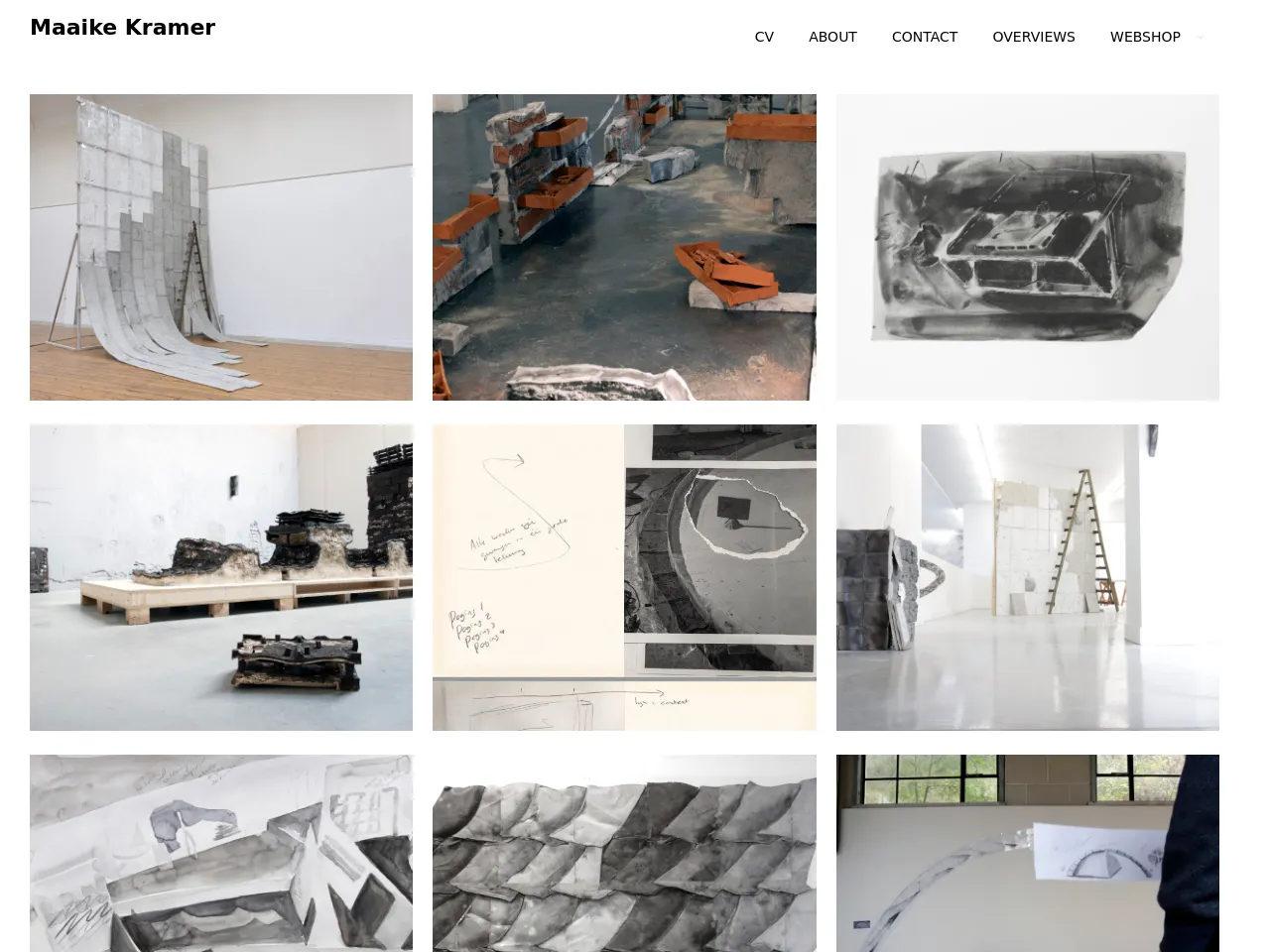 Website of concrete sculptor Maaike Kramer