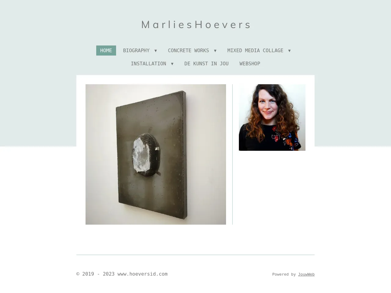 Website of concrete sculptor Marlies Hoevers