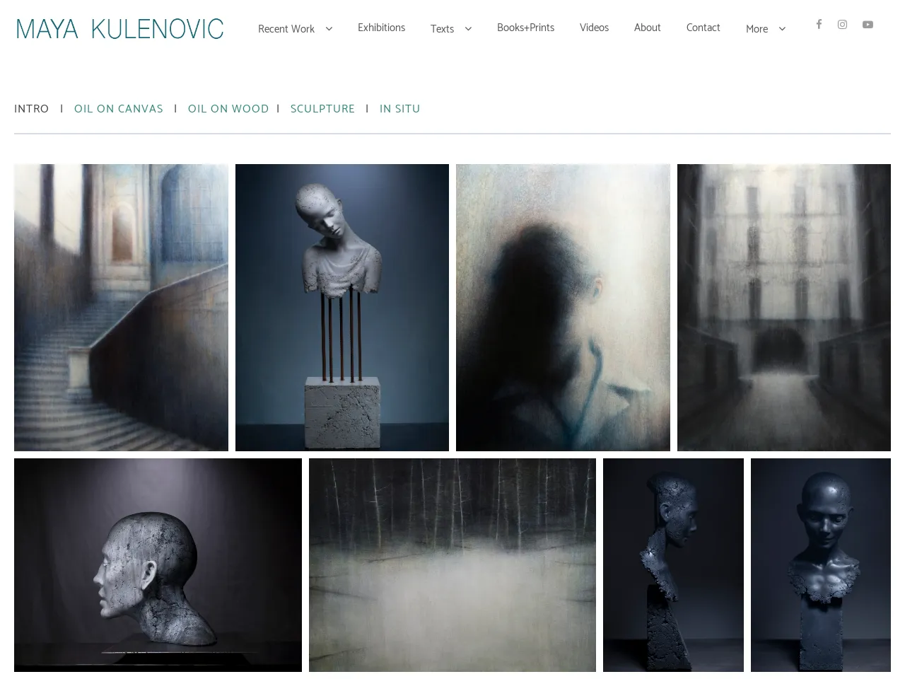 Website of concrete sculptor Maya Kulenovic