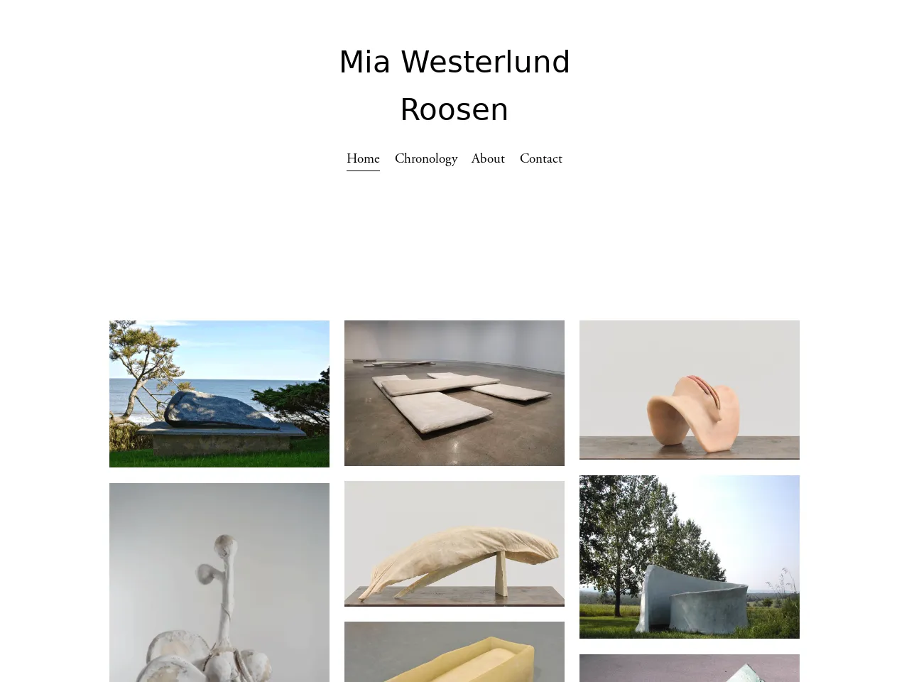 Website of concrete sculptor Mia Westerlund Roosen