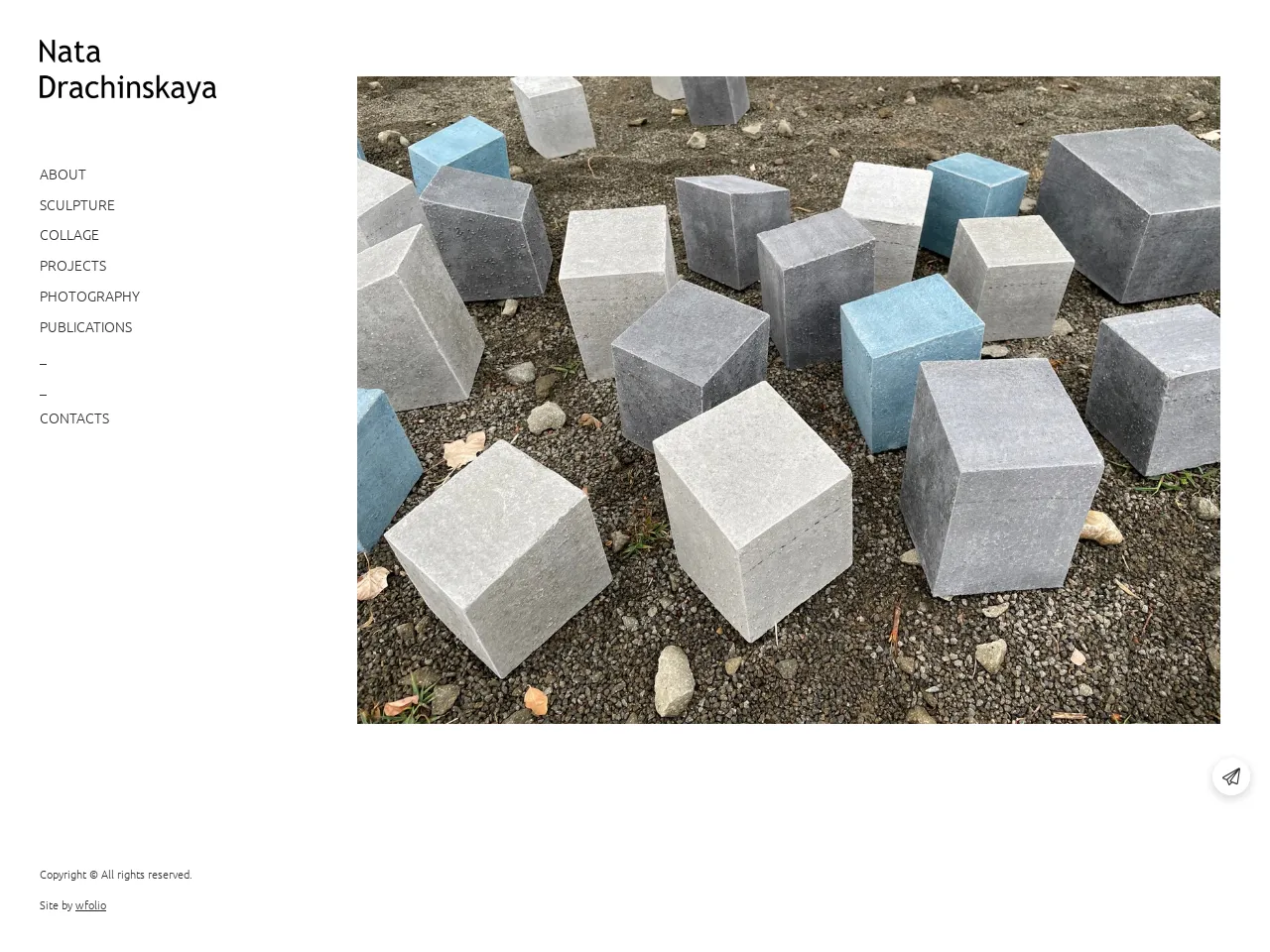 Website of concrete sculptor Natalia Drachinskaya