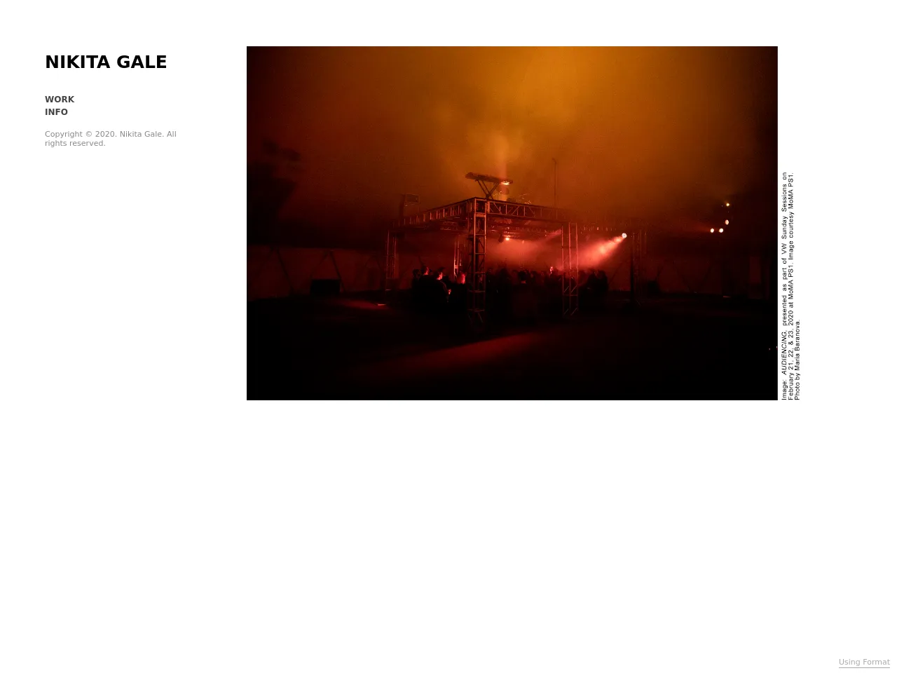 Website of concrete sculptor Nikita Gale