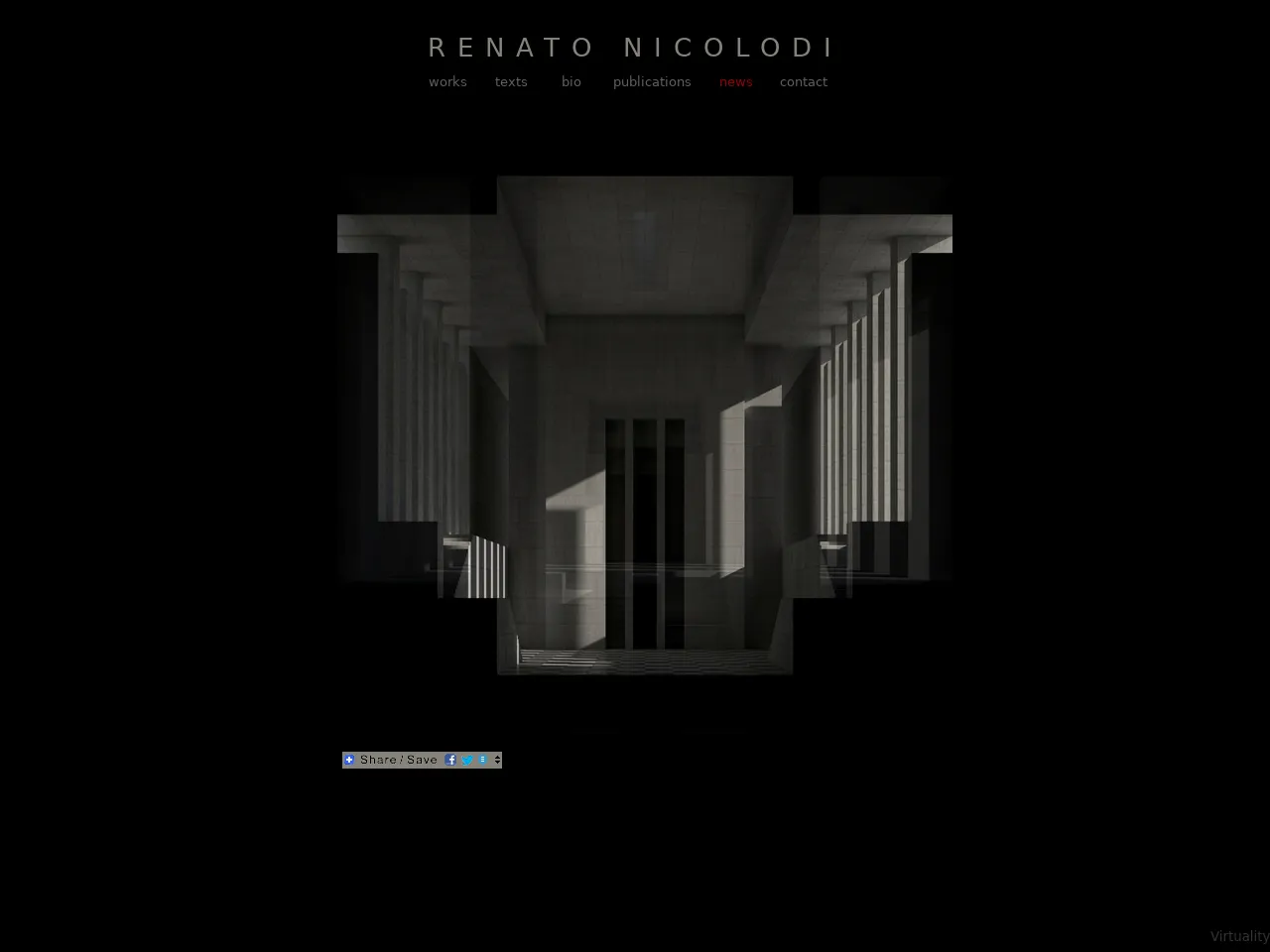 Website of concrete sculptor Renato Nicolodi