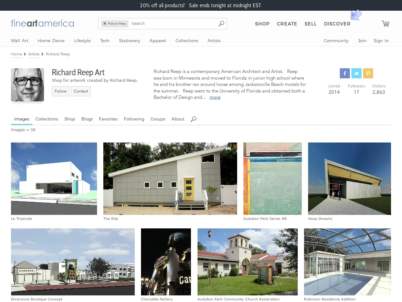 Website of concrete sculptor Richard Reep