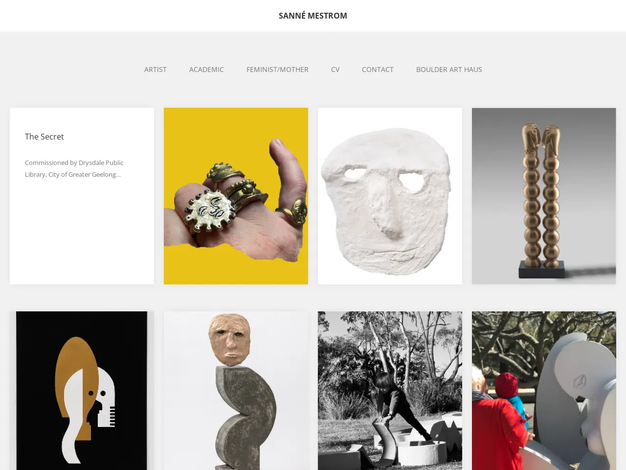 Website of concrete sculptor Sanné Mestrom