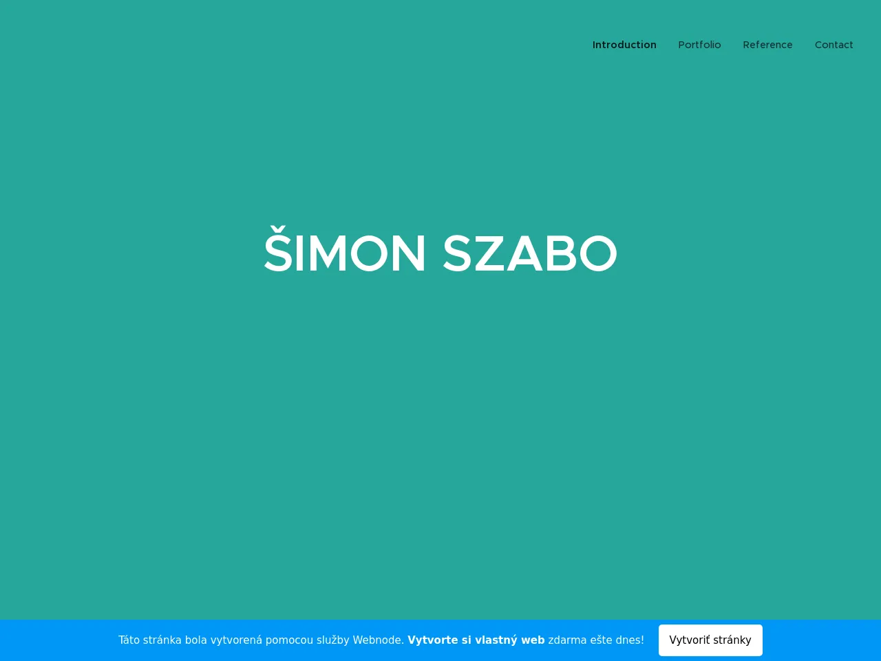 Website of concrete sculptor Šimon Szabo