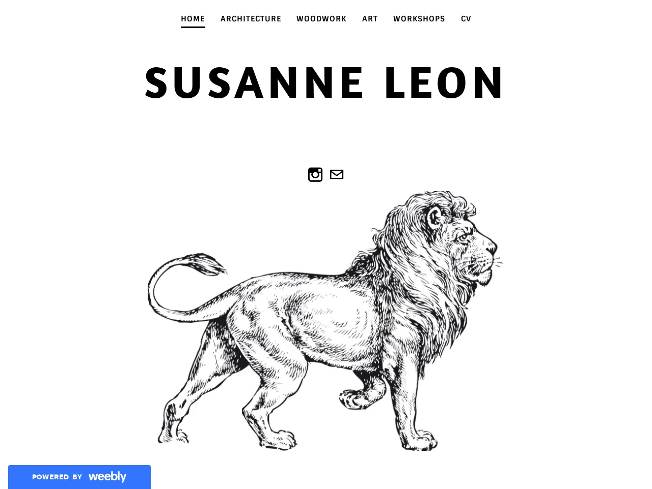 Website of concrete sculptor Susanne Leon