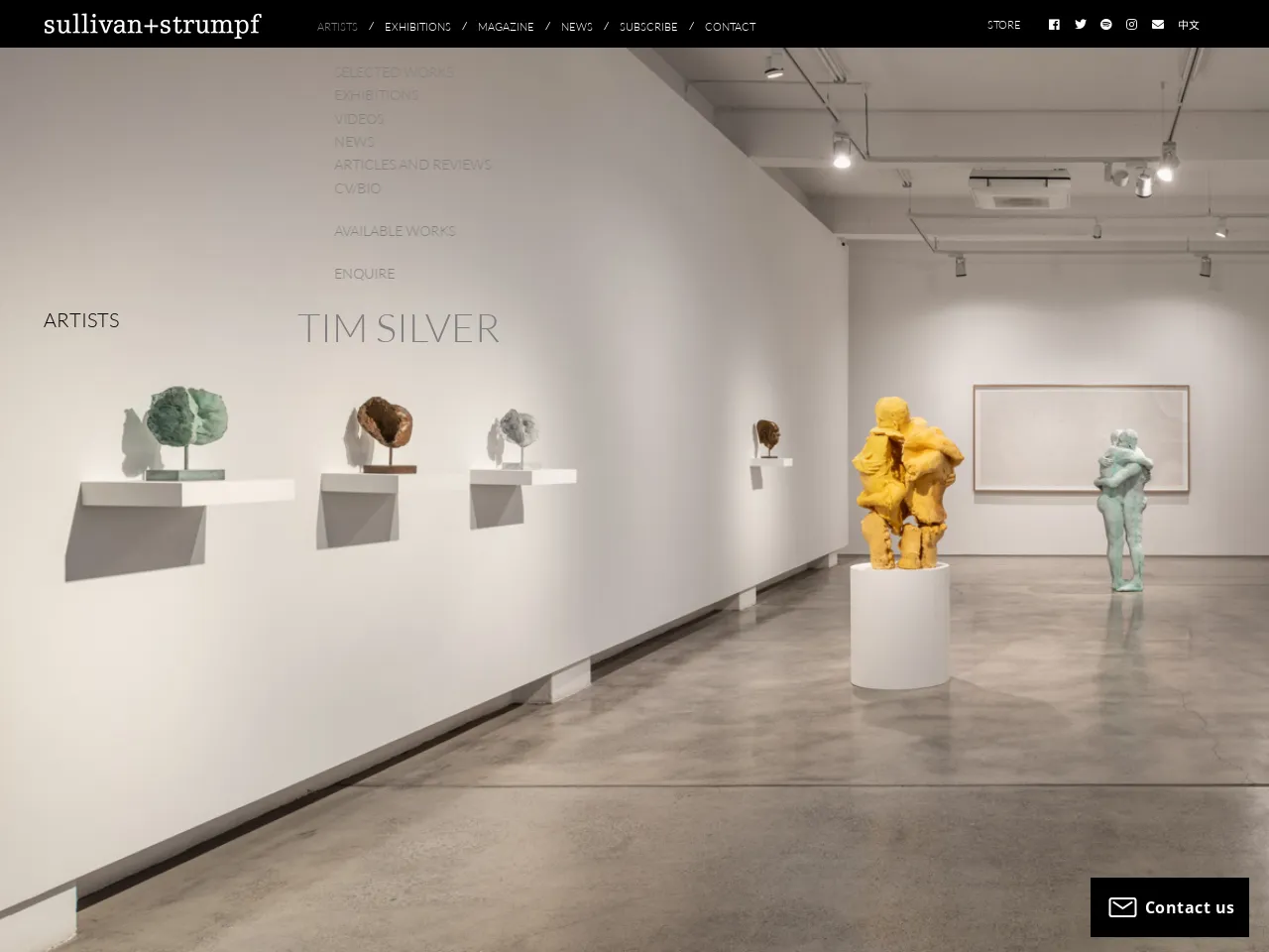 Website of concrete sculptor Tim Silver