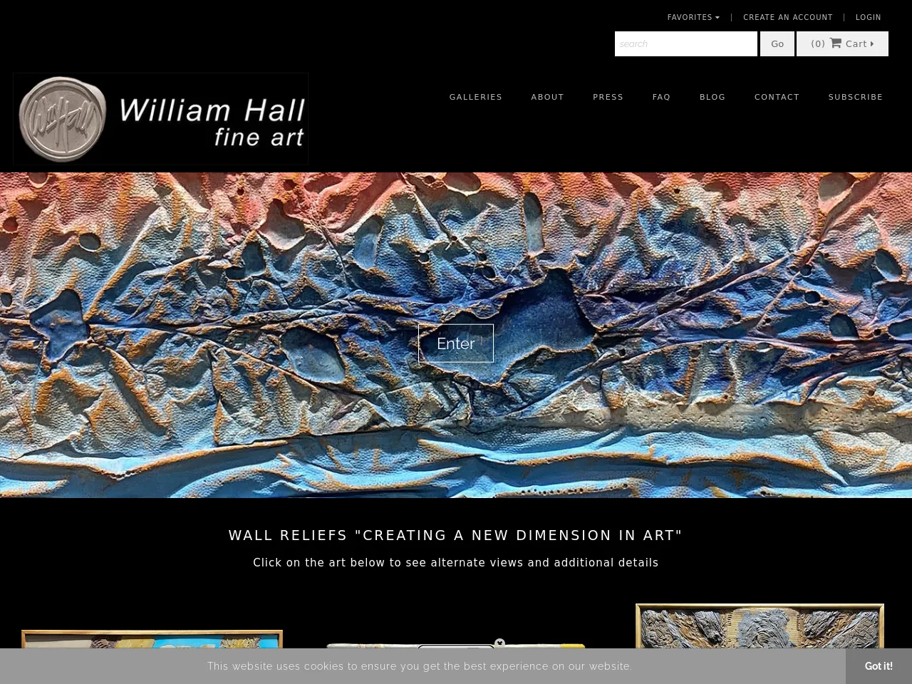 Website of concrete sculptor William Hall