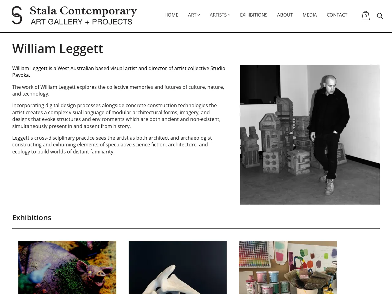 Website of concrete sculptor William Leggett