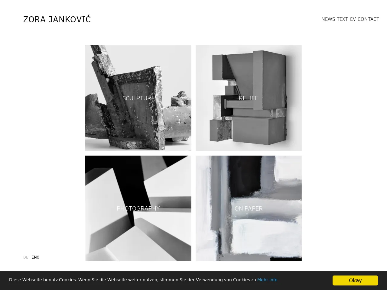 Website of concrete sculptor Zora Janković